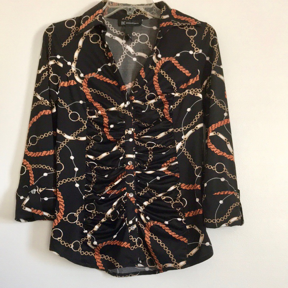 INC button down blouse size S  fits M